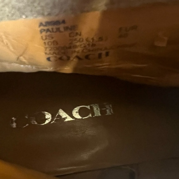 Coach Pauline Suede Booties in Slate Size 10 - Picture 13 of 14